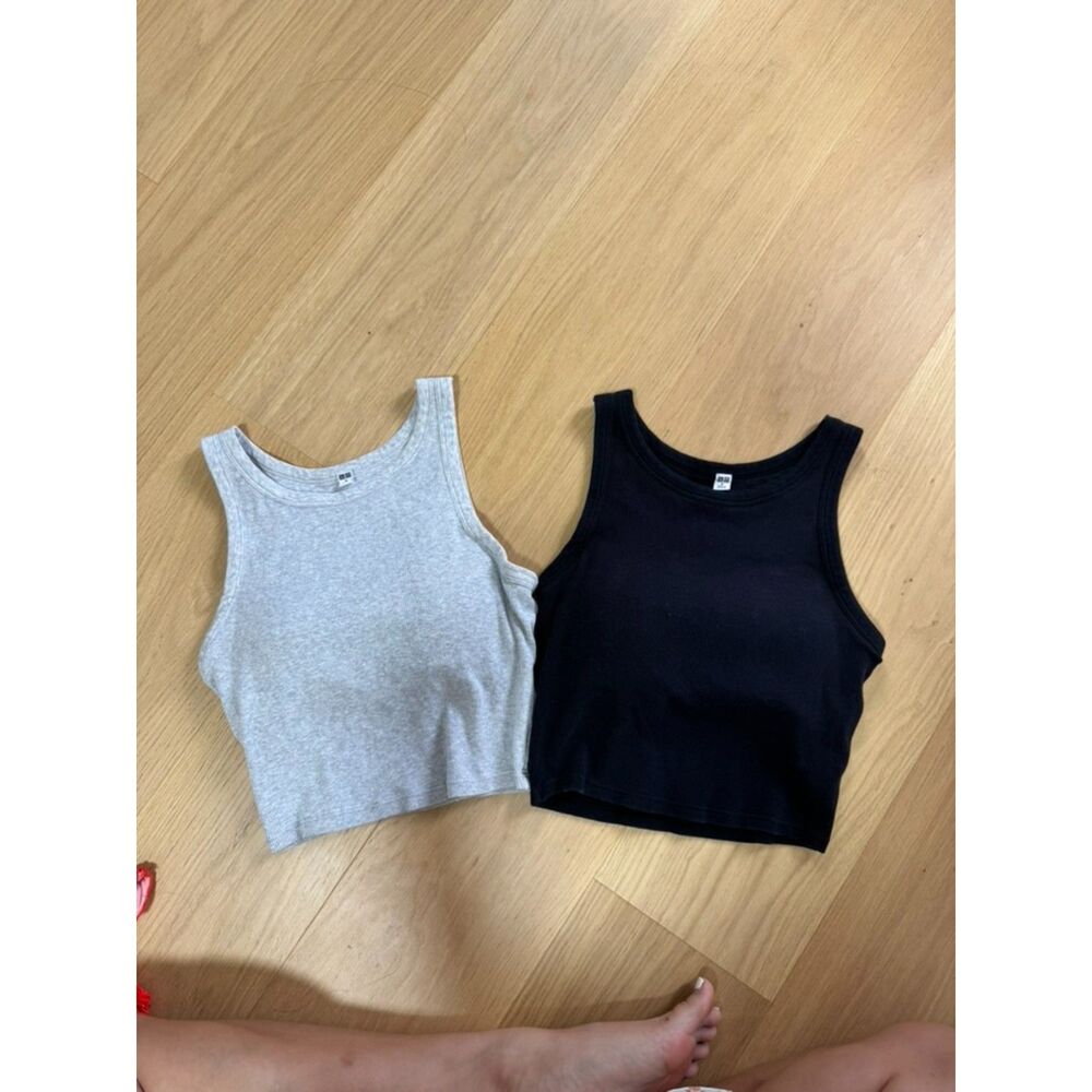 Uniqulo Ribbed Cropped Bra Top Bundle of 2
